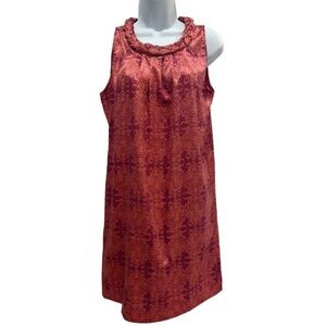 Tracy Negoshian Pink and Orange Patterned Dress, size Medium